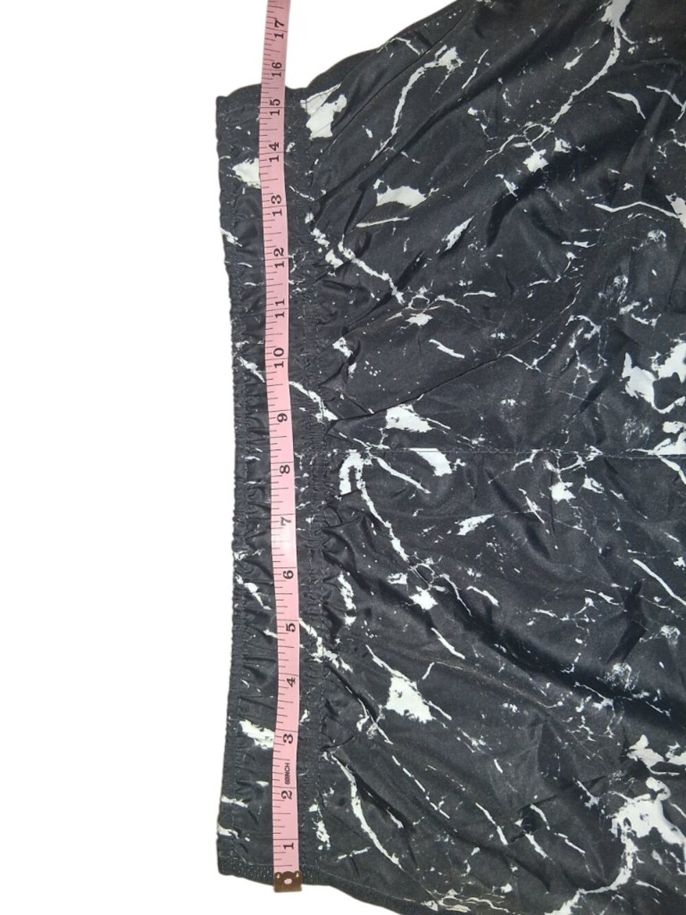 LEG3ND Black White Marble Athletic Running Shorts XL Lined Elastic Waist Gym - Picture 8 of 9